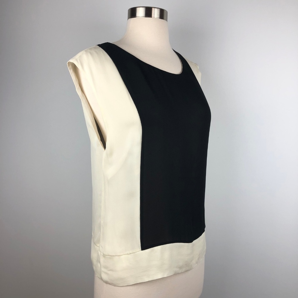 J. Crew Contrast Colorblock Shell Silk Tank - Picture 2 of 8